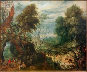 Forest Landscape with Merchants