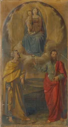 Mary with Child Jesus and Saints Peter and Paul