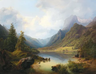 A View of Hintersee with Reiteralm