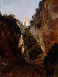 Rocky Gorge in Sorrento, by Anton Sminck Pitloo