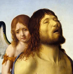 The Dead Christ Supported by an Angel (detail)