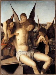 Pieta with three angels