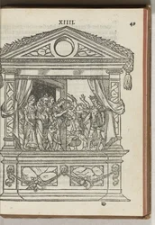 Third Decorated Stage with Scene: The Prince Frees the Virtues from Imprisonment, 1577