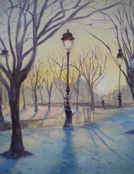 Reflections of Lamp Post Dome Church