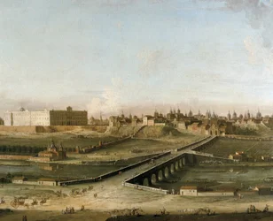 View of the City of Madrid with the Royal Palace (detail)