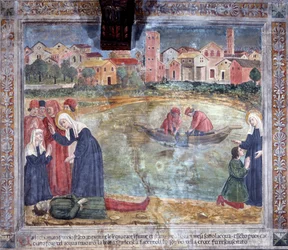 Life of St. Francesca Romana: A Man is Risen by the Saint After Being Drowned in the Tiber