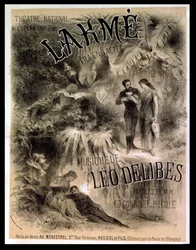 Poster advertising ‘Lakmé’, opera by Léo Delibes (1861-91)