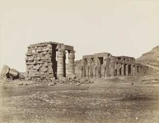 General view of the Ramesseum, Thebes