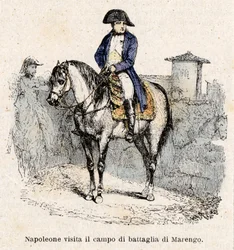 Napoleon Bonaparte in Italy, visits the Marengo battlefield