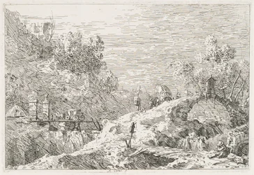 Views: Mountain Landscape with Five Bridges