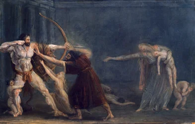 Hercules Firing Arrows at his Children
