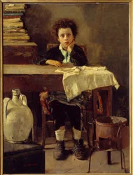 The little schoolboy or poor schoolboy, 19th century, H. 1.3 x 0.97 m, Paris, Musée d