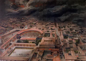 The Eruption of Vesuvius at Pompeii in 79 AD