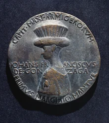 Bronze Medal of Gianfrancesco Gonzaga (1395-1444), Obverse, Designed by Antonio di Puccio Pisano, Known as Pisanello (1395-1455 circa)