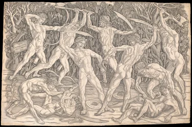 Battle of the Nudes by Antonio del Pollaiolo, c.1470-90