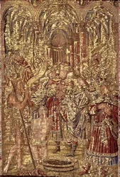 St. John the Baptist Announces the Mission of Christ to the Pharisees, tapestry depicting scenes from the life of the saint
