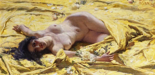 Nude on Yellow Sheets