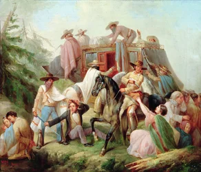 Attack on a Stagecoach by Brigands