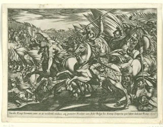 Cavalry Attack with Two Men Pierced by Spears from Battle Scenes (series 3) (series title)