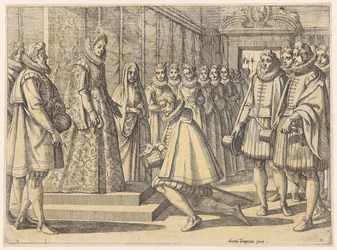 Envoys of Philip of Spain before Margaret of Austria