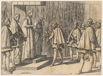 Envoys of the Italian Rulers Before Margaret of Austria