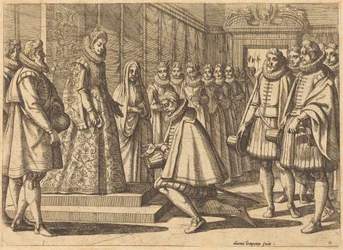 Philip of Spain before Margaret of Austria