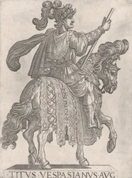 Plate 11: Titus Vespasian on Horseback Facing Right from the 