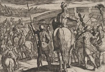 The Advance Guard of the New Roman Troops Turned Back, from The War of the Roman, 1611