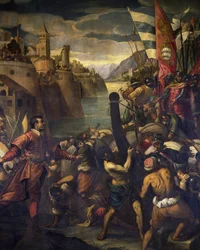 Venetians and Crusaders conquering Tyre