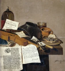 Still Life with a Copy of De Waere Mercurius
