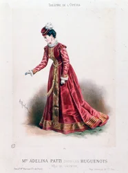 Portrait of singer Adeline Patti as Valentine in Les Huguenots opera