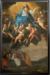 Parish Church (Sint-Eligius). Painting. Assumption of Mary. Antoon van den Heuvel.