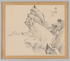 Double Album of Landscape Studies after Ikeno Taiga, Volume 1 leaf 30, 18th century