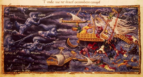Virgilian Manuscript with Passage from Aeneid