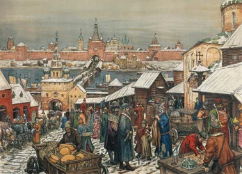 Novgorod Marketplace, end of 19th - early 20th century