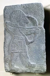 Orthostat depicting an archer from the Palace of Kapara, King of Guzama, Tell Halaf, Syria