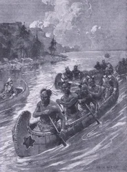 The journey that led to the site of Quebec (illustration from Cassell