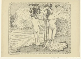 Two Bathing Women by the Waterside (Summer; The Trial)