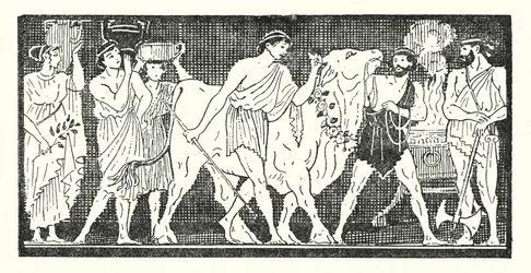 Nestor and His Companions Leading a Heifer to be Sacrificed