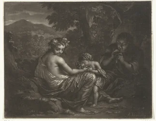 Shepherdess and Shepherd with Their Child