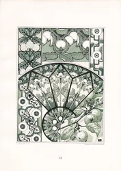 Fruit Motifs in Green Tones