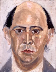 Self-Portrait of Arnold Schoenberg, Austrian Composer (1874 - 1951)