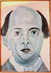 Self-portrait in blue