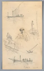 Sketches in the Harbor of Catania
