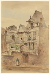 Street Scene with Medieval Houses