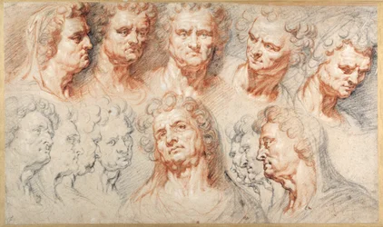 Thirteen studies based on a Roman imperial head
