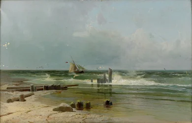 A Sailing Boat by the Beach, 1891