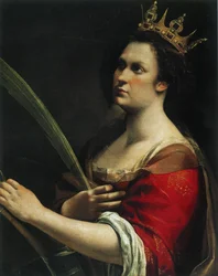 Self-Portrait as Saint Catherine of Alexandria, c. 1618