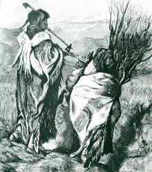 Hiawatha and Minne-Ha-Ha (engraved by Joseph Swain)