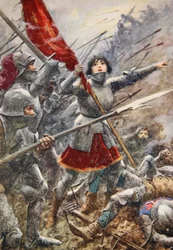 Joan of Arc Leading Her Men Holding the Standard